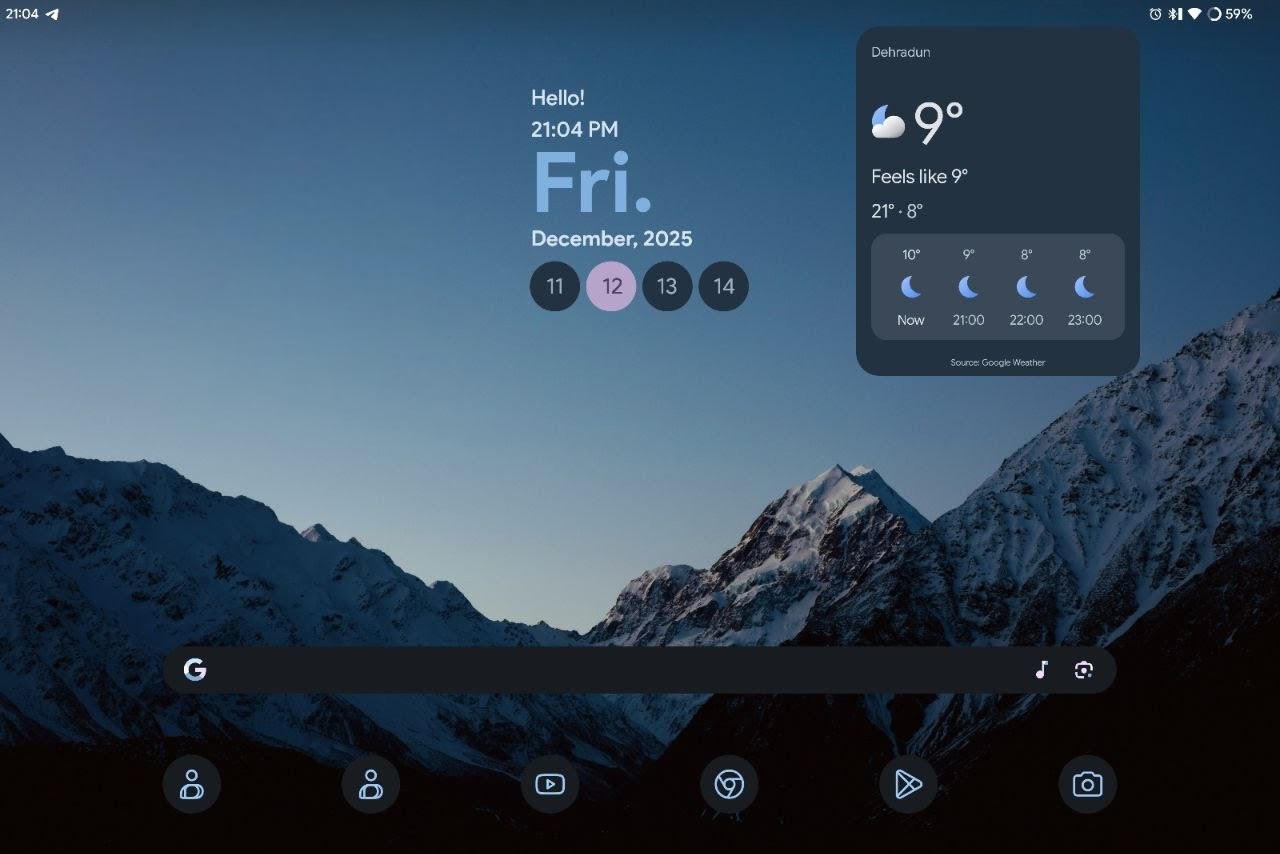 Home Screen